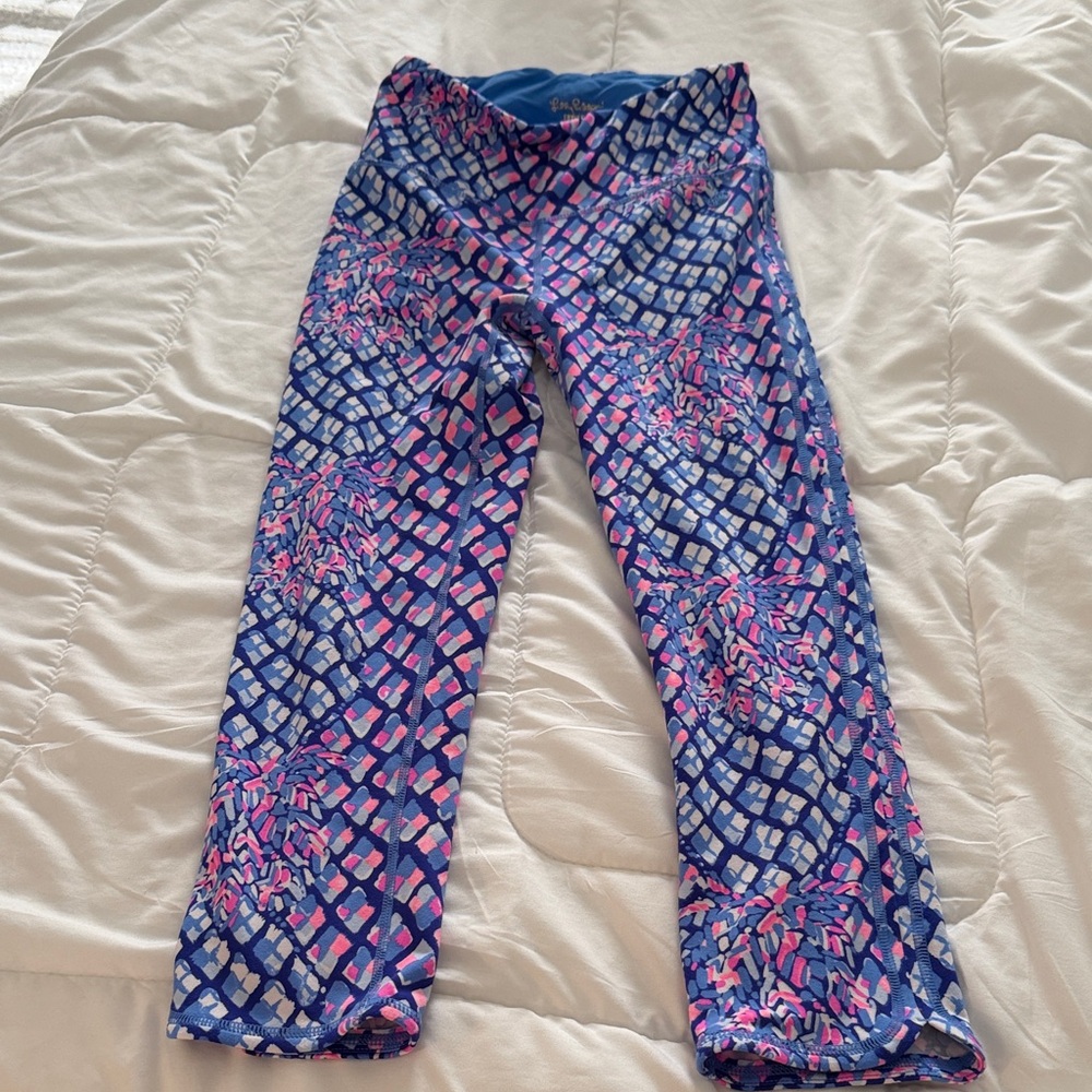 Lilly Pulitzer Blue and Pink Patterned Leggings